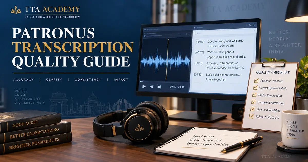 Patronus Hindi Transcription SOP and exam guide by TTA Academy